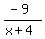 %28-9%29%2F%28x%2B4%29