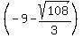 %28-9-sqrt%28108%29%2F3%29