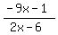 %28-9x-1%29%2F%282x-6%29