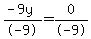 %28-9y%29%2F-9=0%2F-9