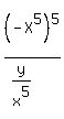 %28-X%5E5%29%5E5%2F+%28y%2Fx%5E5%29