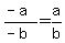 %28-a%29%2F%28-b%29=a%2Fb