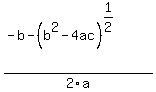 %28-b+-+%28b%5E2-4ac%29%5E%281%2F2%29%29+%2F+2a