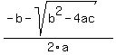 %28-b+-+sqrt%28b%5E2+-+4ac%29%29%2F2a