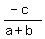 %28-c%29%2F%28a%2Bb%29