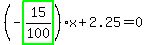 %28-highlight_green%28+15%2F100+%29%29%2Ax%2B2.25=0