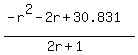 %28-r%5E2+-+2r+%2B+30.831%29%2F%282r%2B1%29