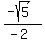 %28-sqrt%285%29%29%2F%28-2%29