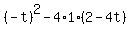 %28-t%29%5E2+-+4%2A1%2A%282-4t%29
