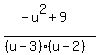 %28-u%5E2%2B9%29+%2F+%28%28u-3%29%28u-2%29%29