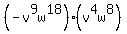 %28-v%5E9w%5E18%29+%2A+%28v%5E4w%5E8%29