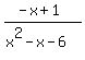 %28-x%2B1%29%2F%28x%5E2-x-6%29