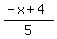 %28-x%2B4%29%2F5