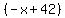 %28-x%2B42%29