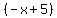 %28-x%2B5%29