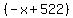 %28-x%2B522%29