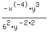 %28-x%5E-4%2Ay%5E3%29%2F%286%5E2%2Ay%5E%28-2%2A2%29%29