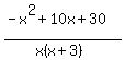 %28-x%5E2%2B10x%2B30%29%2F%28x%28x%2B3%29%29