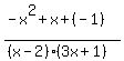 %28-x%5E2+%2B+x+%2B+%28-1%29%29%2F%28%28x-2%29%283x%2B1%29%29