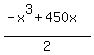 %28-x%5E3+%2B+450x%29%2F2
