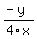 %28-y%29%2F4x