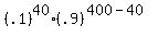 %28.1%29%5E40%2A%28.9%29%5E%28400-40%29