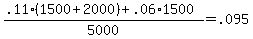 \"%28.11%2A%281500+%2B+2000%29+%2B+.06%2A1500%29%2F5000+=+.095\"