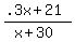 %28.3x%2B21%29%2F%28x%2B30%29