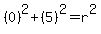 %280%29%5E2%2B%285%29%5E2=r%5E2