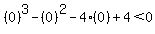 %280%29%5E3-%280%29%5E2-4%280%29%2B4%3C0