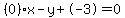 %280%29x-y%2B-3=0