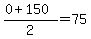 %280%2B150%29%2F2=75