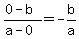 %280-b%29%2F%28a-0%29=-b%2Fa