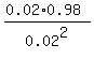 %280.02%2A0.98%29%2F0.02%5E2