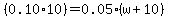 %280.10%2A10%29=0.05%28w%2B10%29