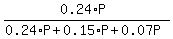 %280.24%2AP%29%2F%280.24%2AP+%2B+0.15%2AP+%2B+0.07P%29