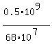 %280.5%2A10%5E9%29%2F%2868%2A10%5E7%29