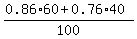 %280.86%2A60+%2B+0.76%2A40%29%2F100