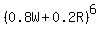 %280.8W%2B0.2R%29%5E6