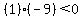 %281%29%28-9%29%3C0