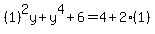 %281%29%5E2y%2By%5E4%2B6=4%2B2%281%29