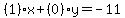 %281%29x%2B%280%29y=-11
