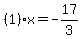 %281%29x=-17%2F3