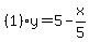 %281%29y=5-x%2F5