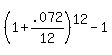 %281%2B.072%2F12%29%5E12+-+1
