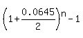 %281%2B0.0645%2F2%29%5En-1
