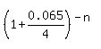%281%2B0.065%2F4%29%5E%28-n%29