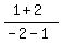 %281%2B2%29%2F%28-2-1%29