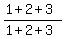 %281%2B2%2B3%29%2F%281%2B2%2B3%29