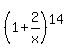 %281%2B2%2Fx%29%5E14
